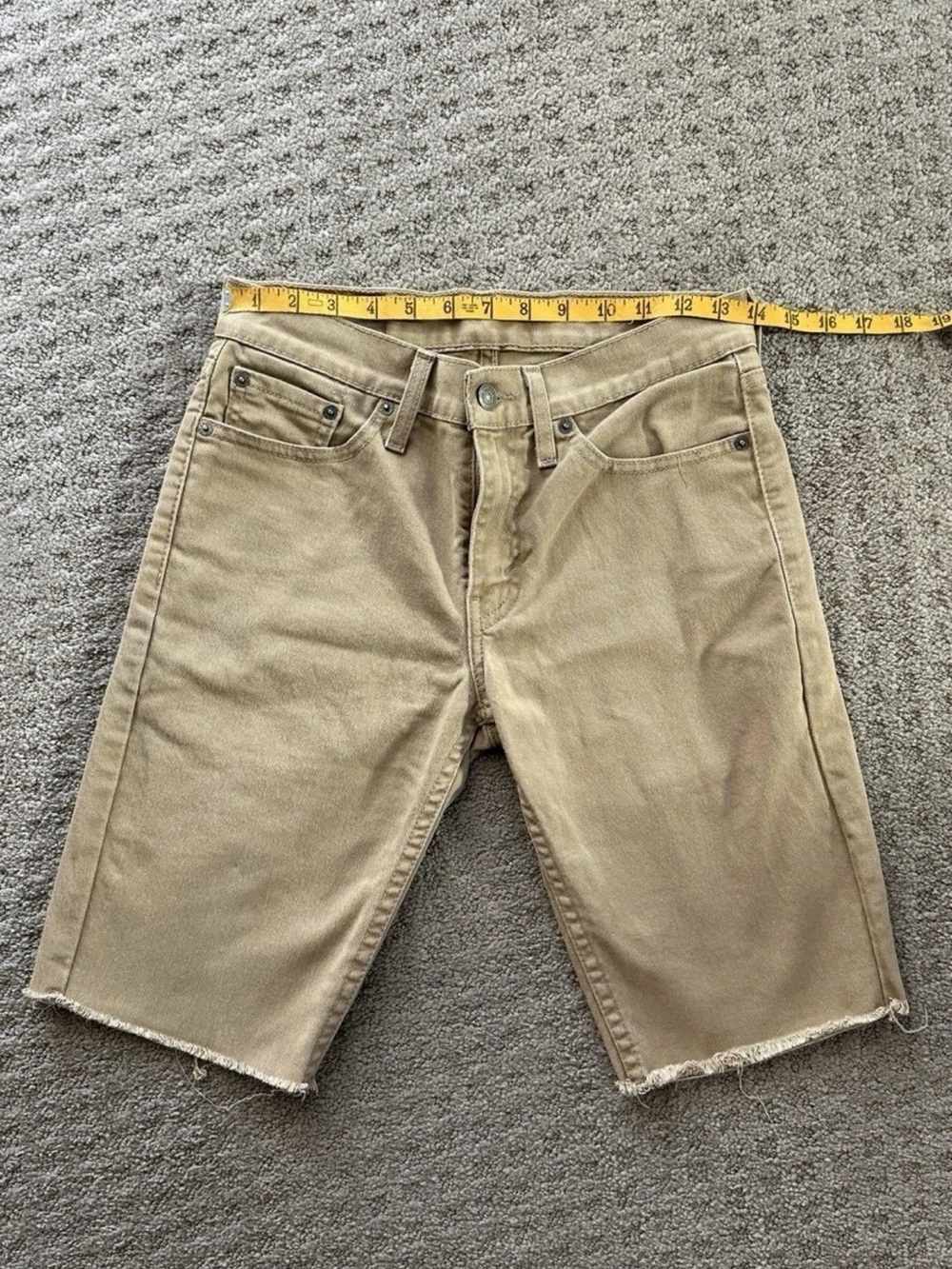 Levi's Tan Cutoff Denim Shorts